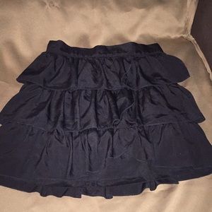 Black ruffled skirt